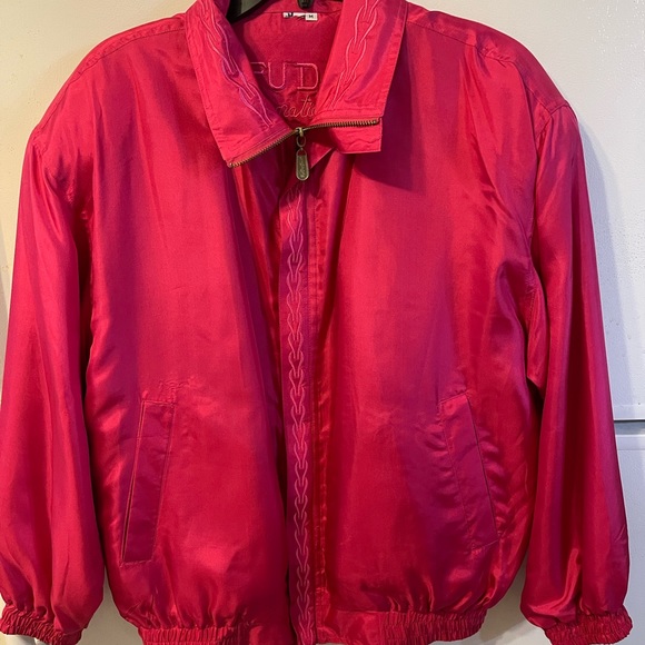 FuDa International Pants - FuDa International Hot Pink Silk Jacket ‘Jogging Style’. Size M (box 2)